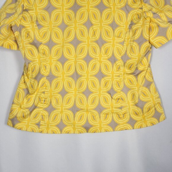 Coldwater Creek Women's La Playa Yellow Floral Short Sleeve Jacket Size 16 - Picture 11 of 16